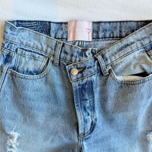 REVICE Light Wash Boyfriend Jeans - Faded Blue